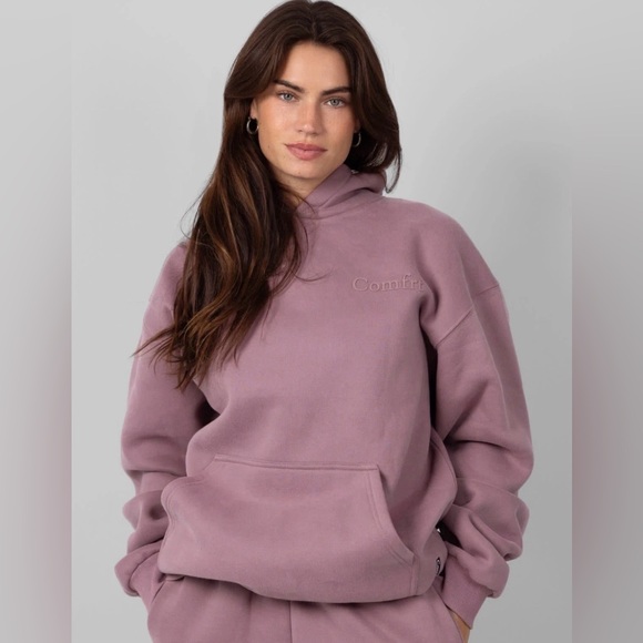 Comfrt Tops - Comfrt Minimalist Hoodie Orchid XS Unisex Oversized Travel Comfort Trending